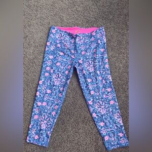 Lilly Pulitzer Luxletic Weekender Midi Leggings Blue Peri Takin It Easy
